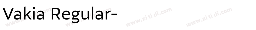Vakia Regular字体转换